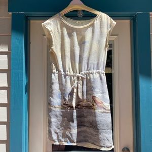 RACHEL by Rachel Roy silk, drawstring dress